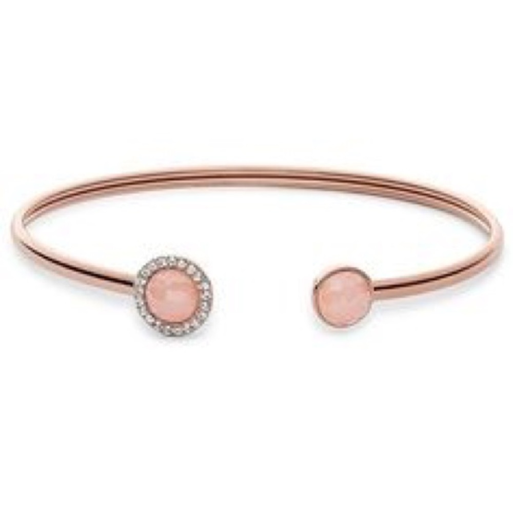 COPY - Fossil Pink Crystal Flex Cuff Bangle Brace…